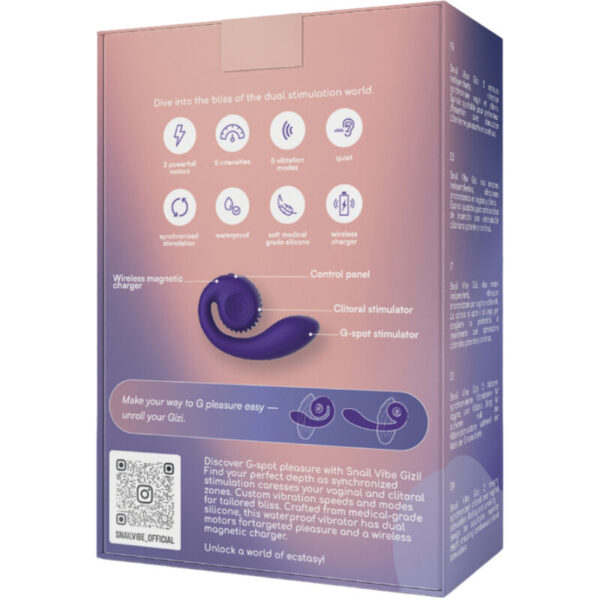 Snail Vibe - Gizi Estimulador Dual Violeta - Imagen 5