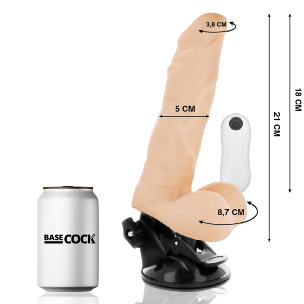 Basecock - Vibrador Articulable Control Remoto Natural 21 Cm -O- 5 Cm - Imagen 2