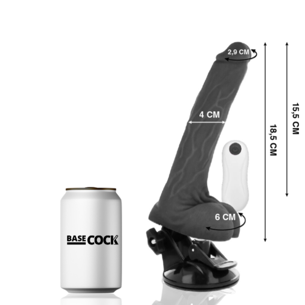 Basecock - Vibrador Articulable Control Remoto Negro 18.5 Cm -O- 4 Cm - Imagen 2