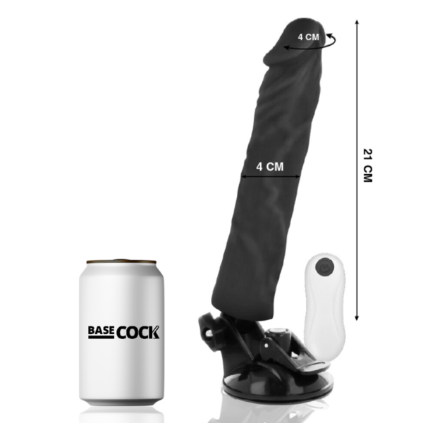 Basecock - Vibrador Realistico Control Remoto Negro 21 Cm -O- 4 Cm - Imagen 2