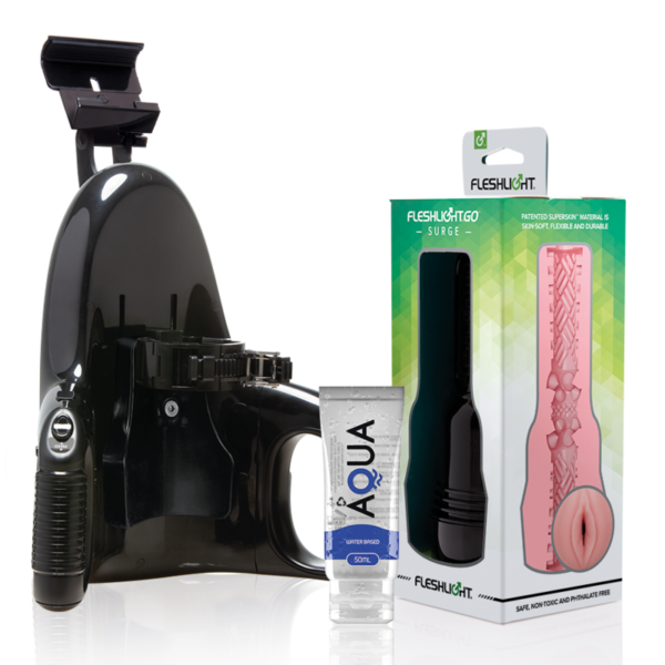 Fleshlight - Go Pink Lady Surge Vagina + Universal Launch + Lubricante Aqua Quality 50 Ml