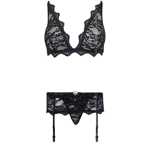 Livco Corsetti Fashion - Belita Lc 90231 Sujetador + Panty + Liguero Negro S/M - Imagen 5