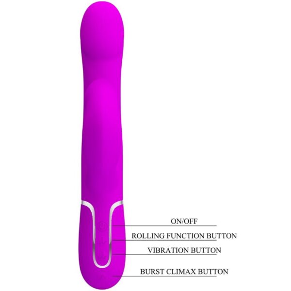 Pretty Love - Vibrador Rabbit Perlas Violeta - Imagen 8