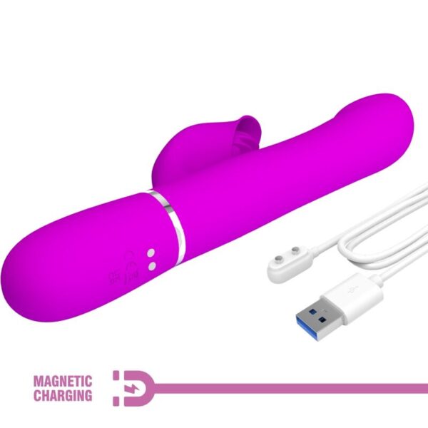 Pretty Love - Vibrador Rabbit Perlas Violeta - Imagen 9