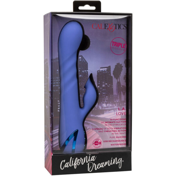 Calexotics - L.A Love Vibrador & Succionador Azul - Imagen 13