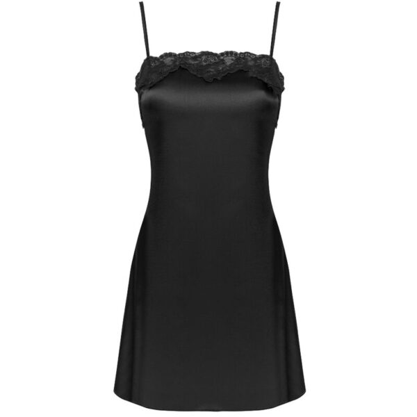 Livco Corsetti Fashion - Jacqueline Lc 90249 Bata + Camisa + Panty Negro S/M - Imagen 5