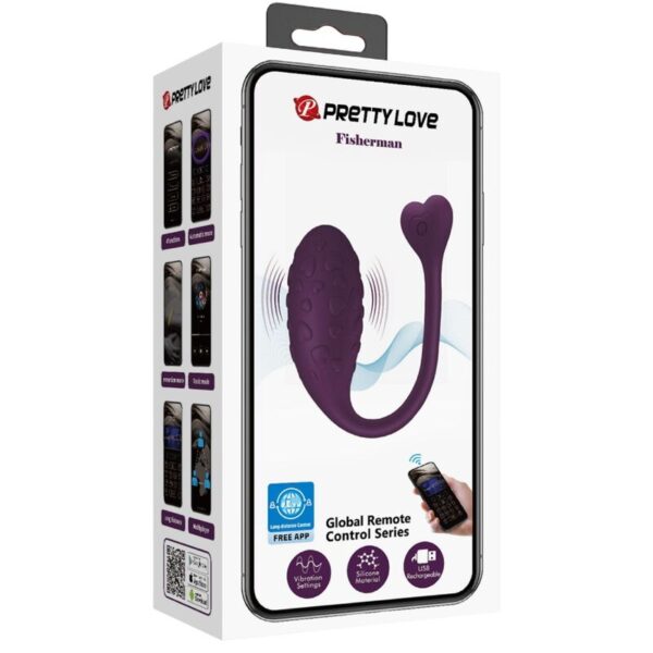 Pretty Love - Fisherman Huevo Vibrador Lila Controlado Por App - Imagen 13