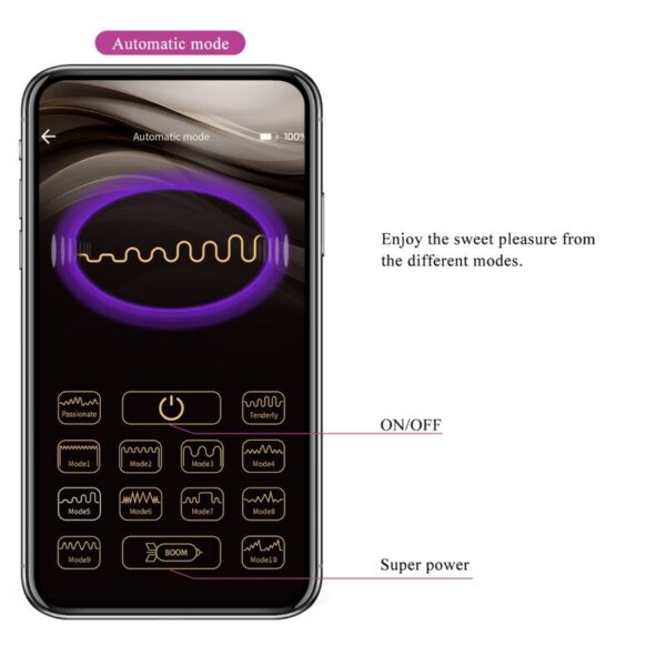 Pretty Love - Fisherman Huevo Vibrador Lila Controlado Por App - Imagen 12