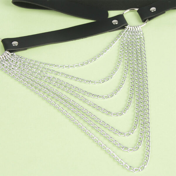 Subblime - Cinturon De Cadenas Cuero Negro Talla Única - Imagen 6