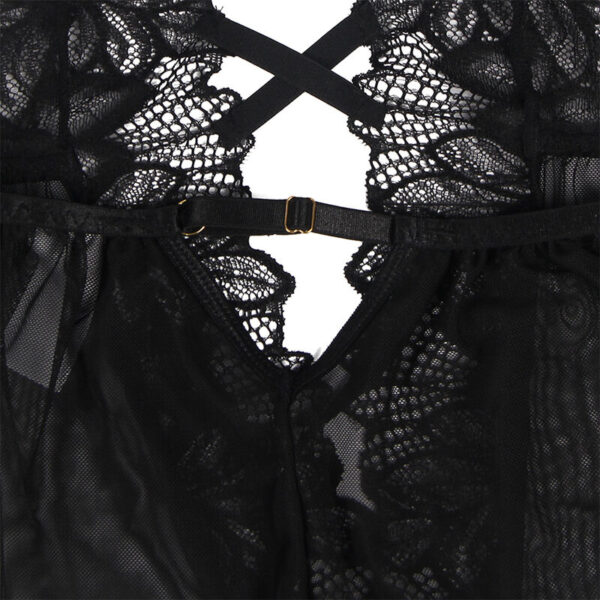 Subblime - Teddy Cuello Halter Espalda Descubierta Encaje Negro S/M - Imagen 8