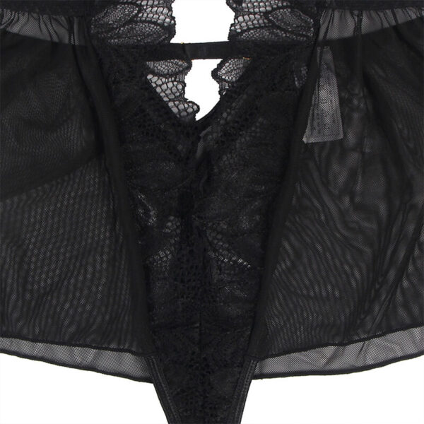Subblime - Teddy Cuello Halter Espalda Descubierta Encaje Negro S/M - Imagen 10
