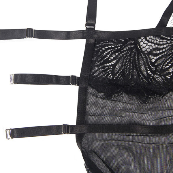 Subblime - Babydoll Con Tirantes Ajustables De Encaje Negro S/M - Imagen 7