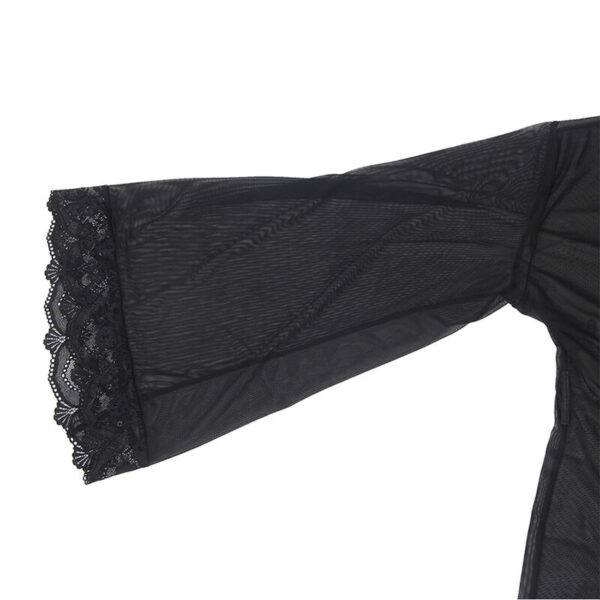 Subblime - Bata Tela Transparente Detalle Encaje Negro L/Xl - Imagen 6