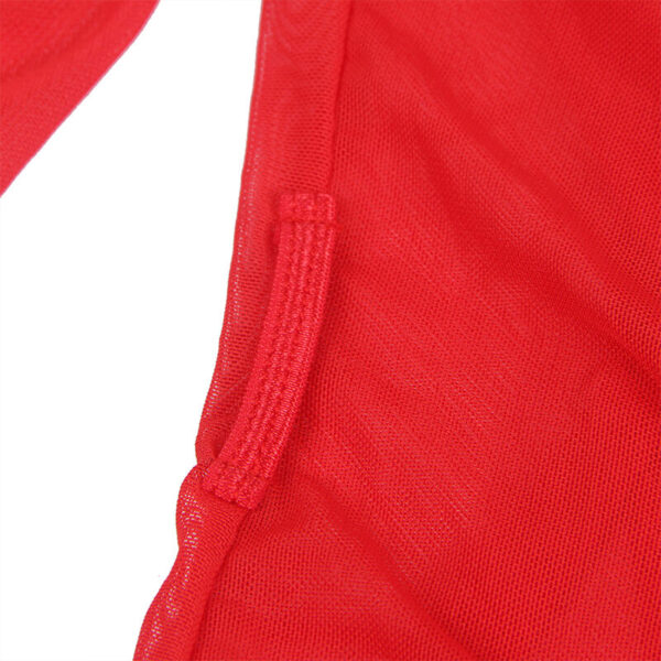 Subblime - Bata Tela Transparente Detalle Encaje Rojo S/M - Imagen 9