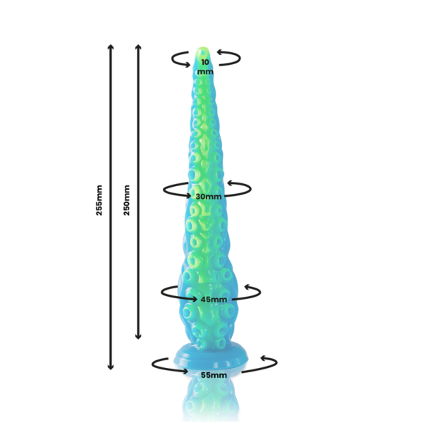 Epic - Scylla Dildo Tentáculo Fino Fluorescente Tamaño Pequeño - Imagen 3