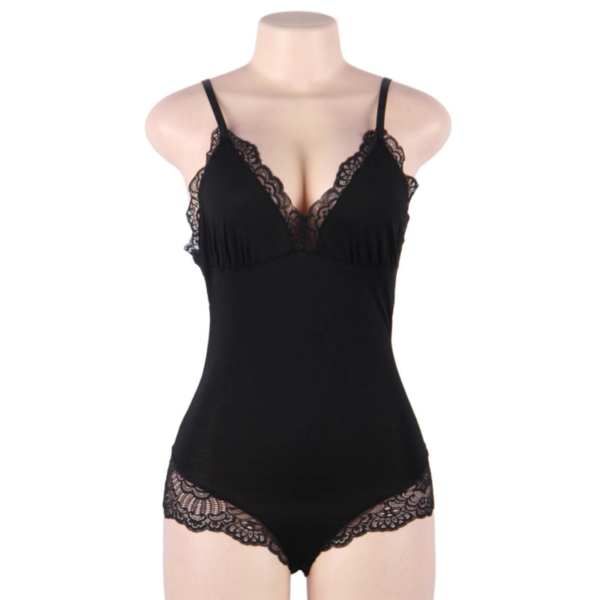 Subblime - Teddy Detalle Encaje Floral Negro S/M - Imagen 4