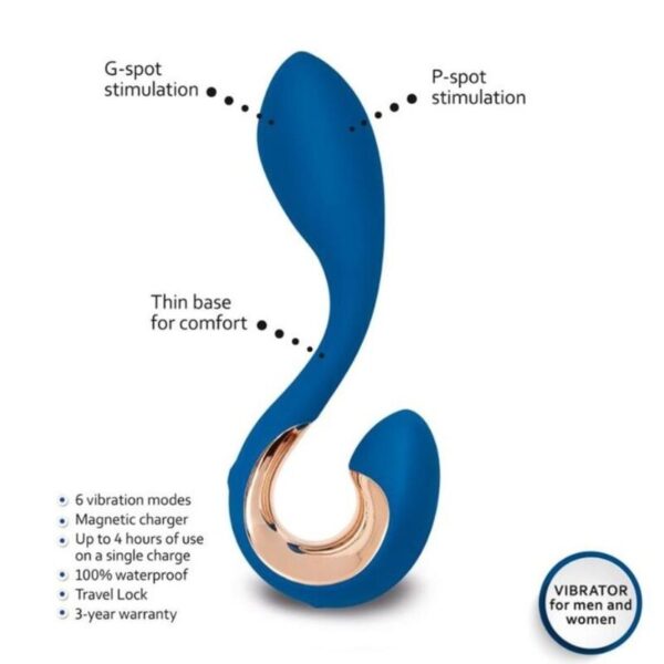 G-Vibe - Gpop 2 Vibrador Punto G Y P Azul Indigo - Imagen 4