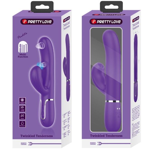 Pretty Love - Perlita Vibrador Punto G 3 En 1 Multifunción Morado - Imagen 11
