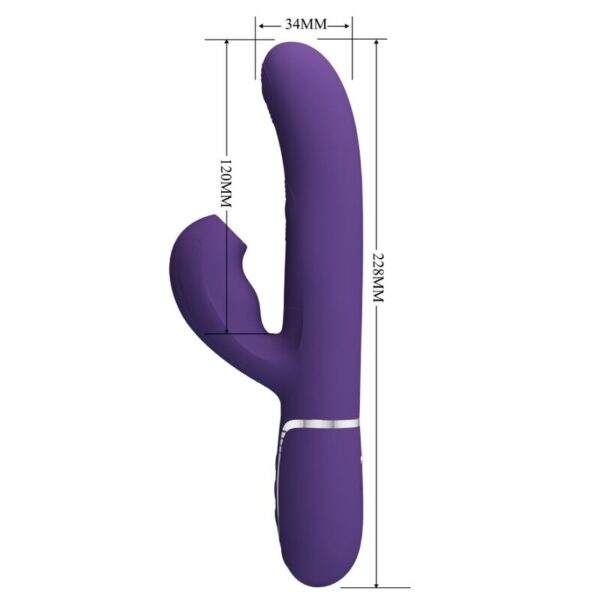 Pretty Love - Perlita Vibrador Punto G 3 En 1 Multifunción Morado - Imagen 8