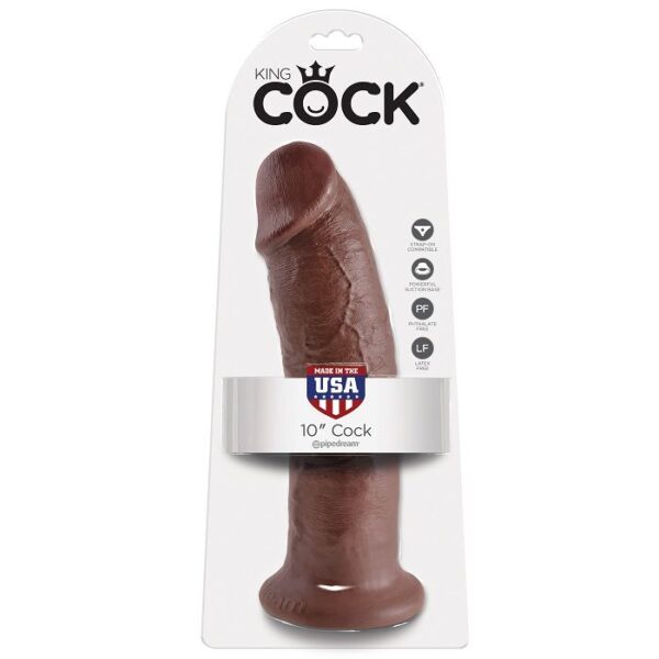 King Cock - 10 Pene Marron 25.4 Cm - Imagen 5