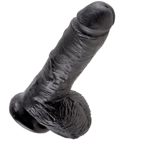King Cock - 8 Pene Realistico Negro 20.3 Cm - Imagen 4