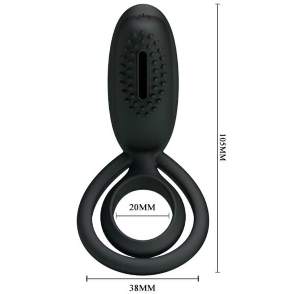Pretty Love - Anillo Vibrador Con Estimulador Esther - Imagen 5