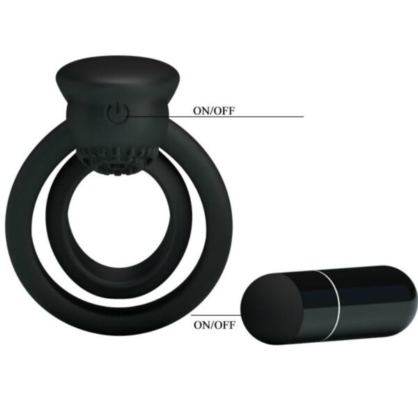 Pretty Love - Anillo Vibrador Con Estimulador Esther - Imagen 6