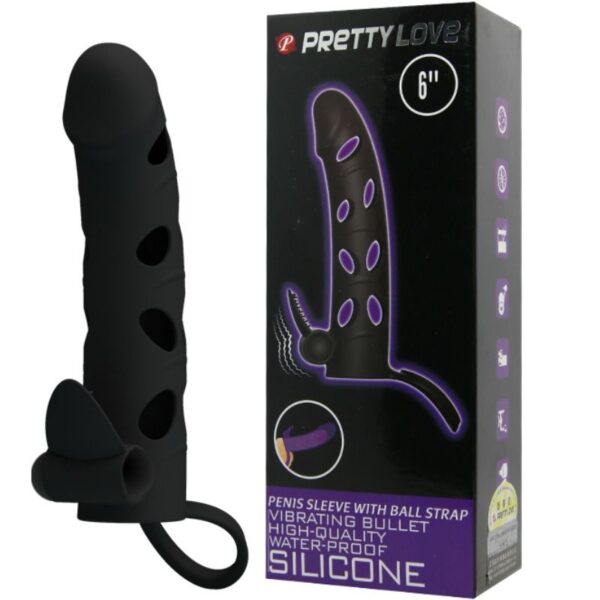 Pretty Love - Funda Silicona Con Vibracion 15.2 Cm - Imagen 8