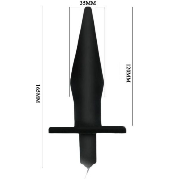 Baile - Butt Plug Anal Con Vibracion Negro - Imagen 5