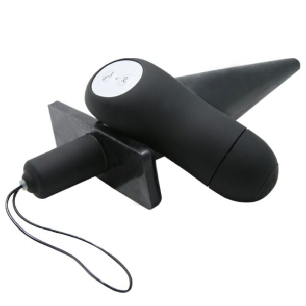 Baile - Butt Plug Anal Con Vibracion Negro - Imagen 6