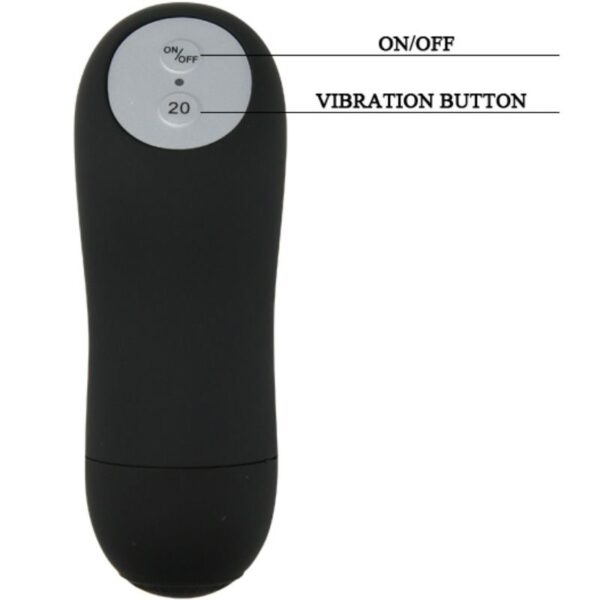 Baile - Butt Plug Anal Con Vibracion Negro - Imagen 7