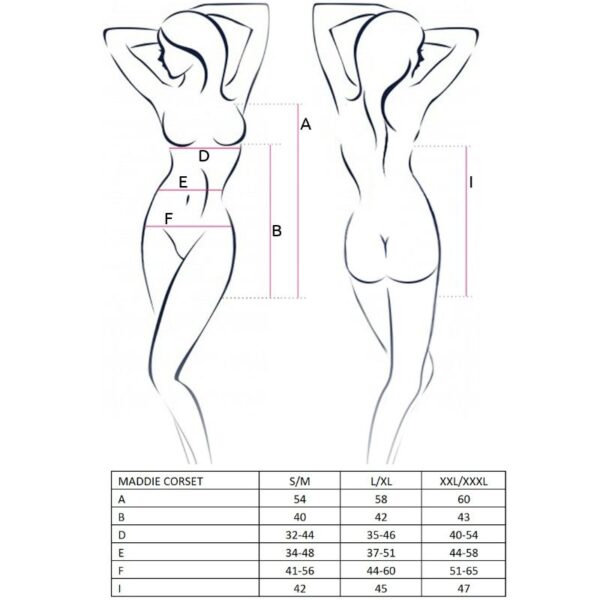 Passion - Woman Maddie Corset Negro Talla L/Xl - Imagen 2