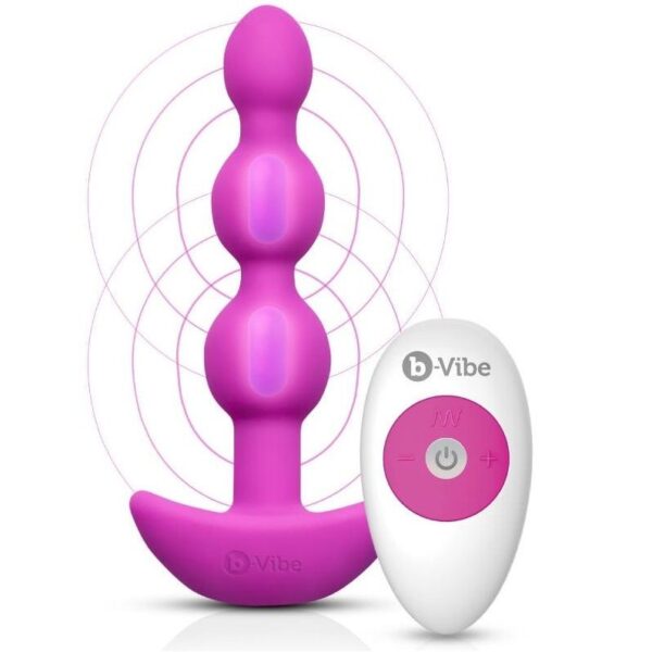 B-Vibe - Triplet Anal Control Remoto Beads Rosa - Imagen 7