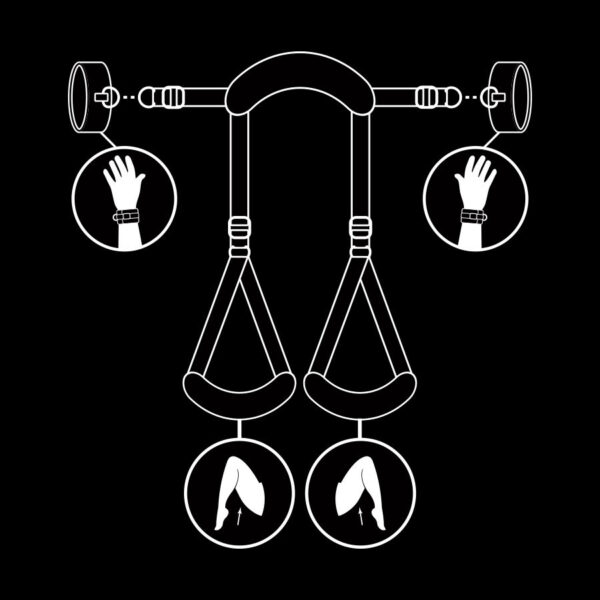 Fetish Submissive - Posición Piernas Abiertas Con Esposas Con Forro De Nopreno - Imagen 10