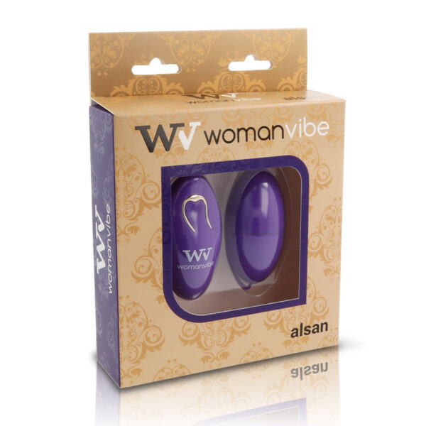 Womanvibe - Alsan Huevo Control Remoto Negro Silicona Purple - Imagen 3