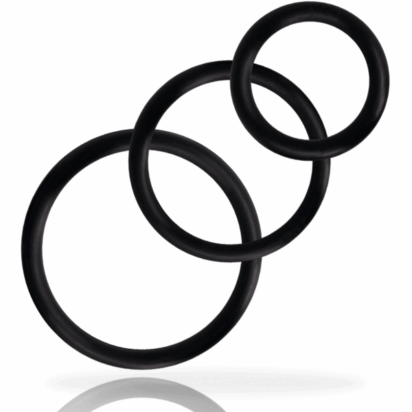Addicted Toys - Set Anillos Pene Negro