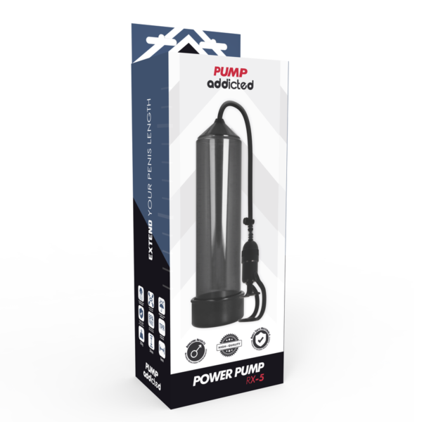 Pump Addicted - Bomba Erección Rx5 Negro - Imagen 5
