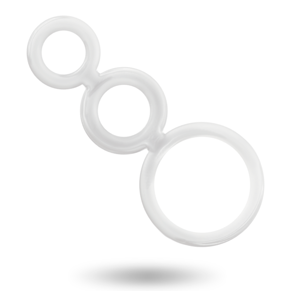 Addicted Toys - Set Anillos Pene Y Testiculos Clear - Imagen 3