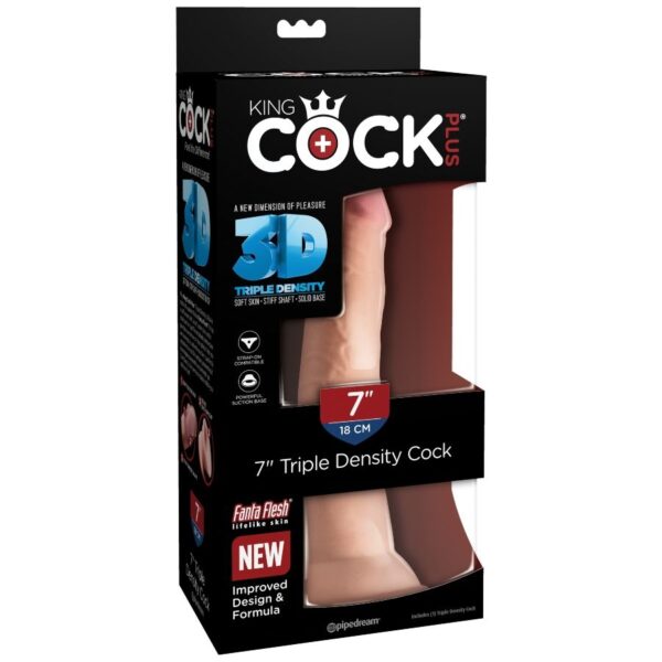 King Cock - Dildo Triple Densidad 18 Cm - Imagen 6