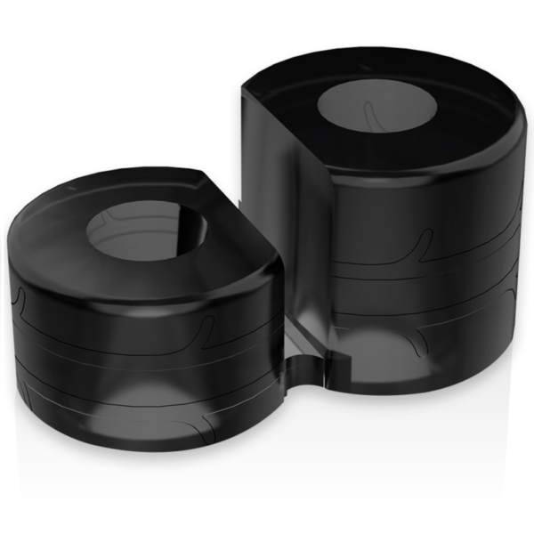 Powering - Super Flexible Y Resistente Anillo Pene Doble Pr09 Negro
