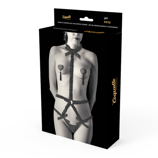 Coquette Chic Desire - Lingerie Set Con Pezoneras Deluxe - Imagen 4