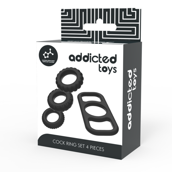 Addicted Toys - Set 4 Anillos Silicona Para El Pene - Imagen 7