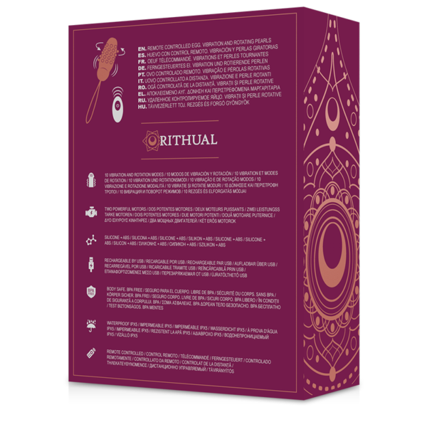 Rithual - Sita Huevo Control Remoto Rotación De Perlas + Vibración - Imagen 7