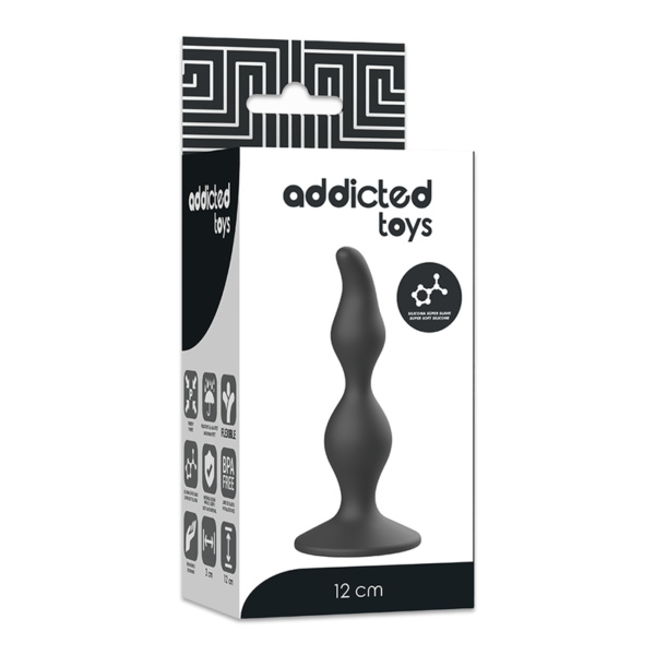 Addicted Toys - Anal Sexual Plug 12 Cm Negro - Imagen 5