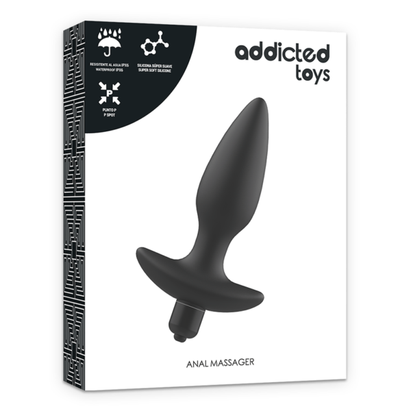 Addicted Toys - Masajeador Plug Anal Con Vibración Negro - Imagen 6
