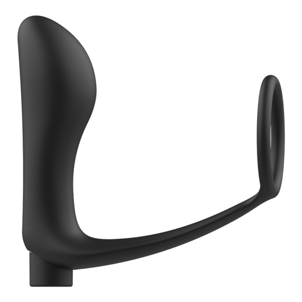 Addicted Toys - Anilla Pene Con Plug Anal Control Remoto Negro Recargable - Imagen 4
