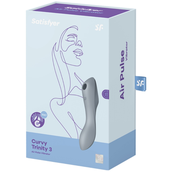 Satisfyer - Curvy Trinity 3 Estimulador Y Vibrador Gris - Imagen 3