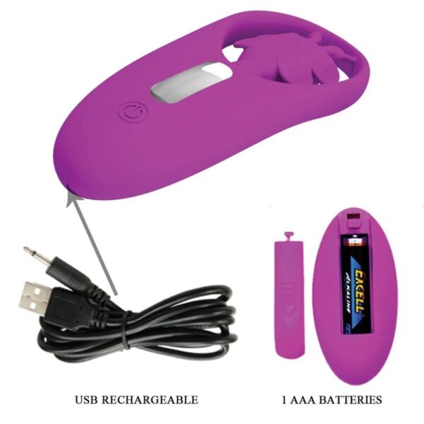 Pretty Love - Dancing Butterfly Estimulador Para Braguita Con Control Remoto Lila - Imagen 3