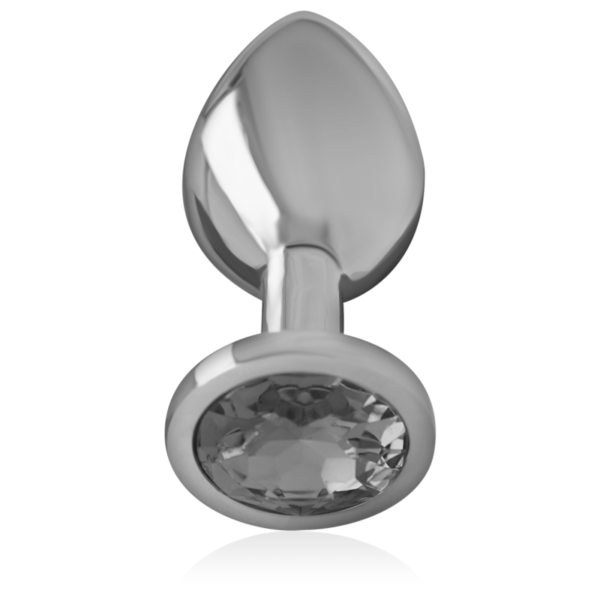 Intense - Plug Anal Metal Aluminio Con Cristal Negro Talla M - Imagen 3