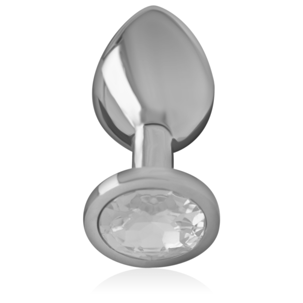 Intense - Plug Anal Metal Aluminio Con Cristal Plata Talla L - Imagen 3